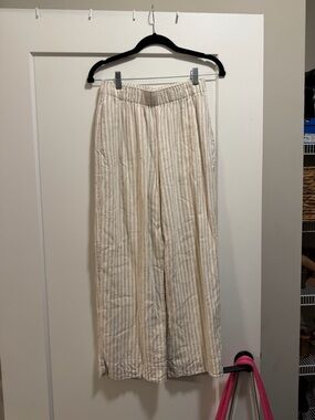 Linen-Blend Pull-On Pants
